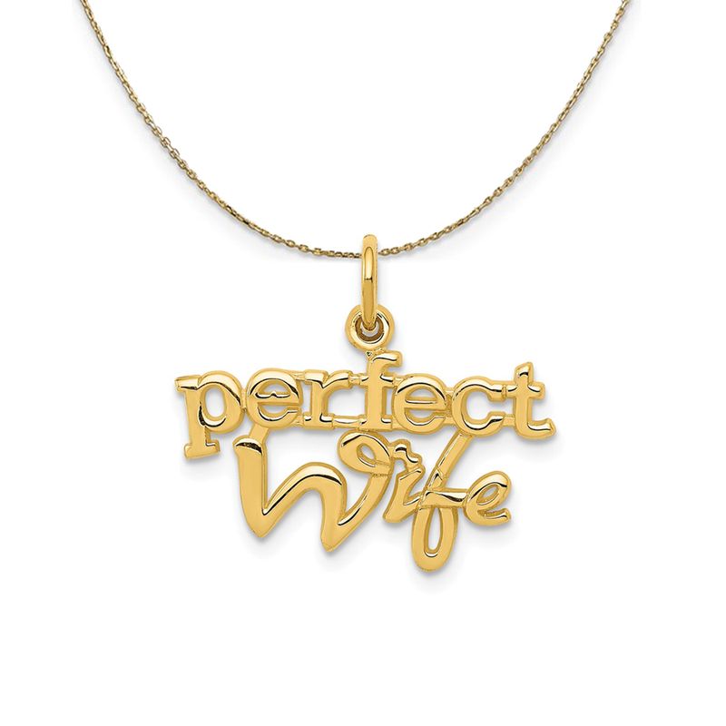 14k Yellow Gold Polished Perfect Wife Necklace - 18 Inch